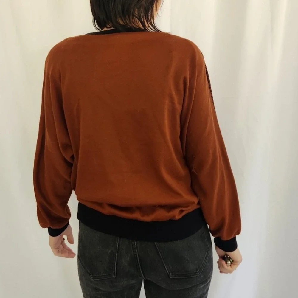 80s Brown‎ and Black Sweatshirt